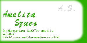 amelita szucs business card